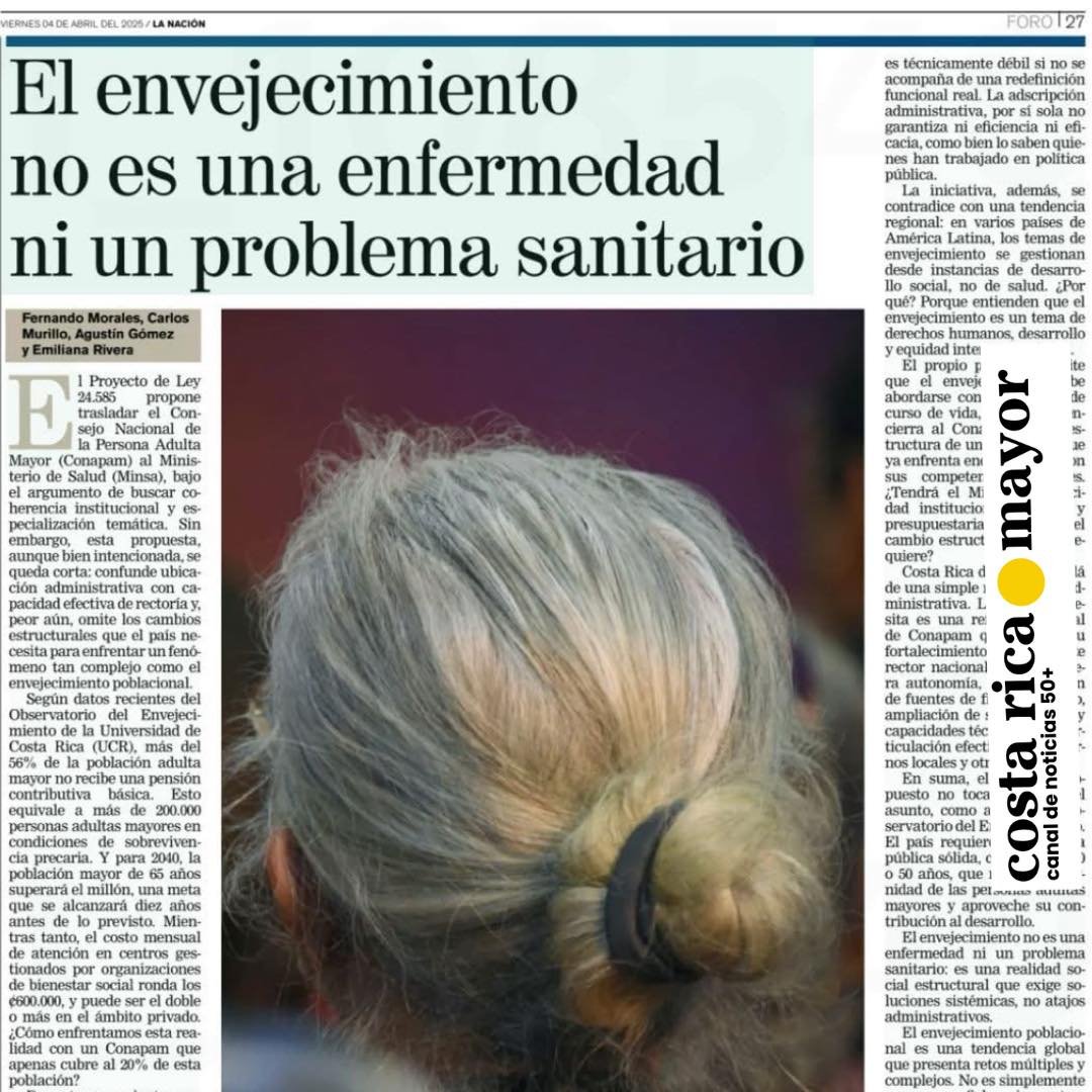 El envejecimiento no es una enfermedad ni un problema sanitario