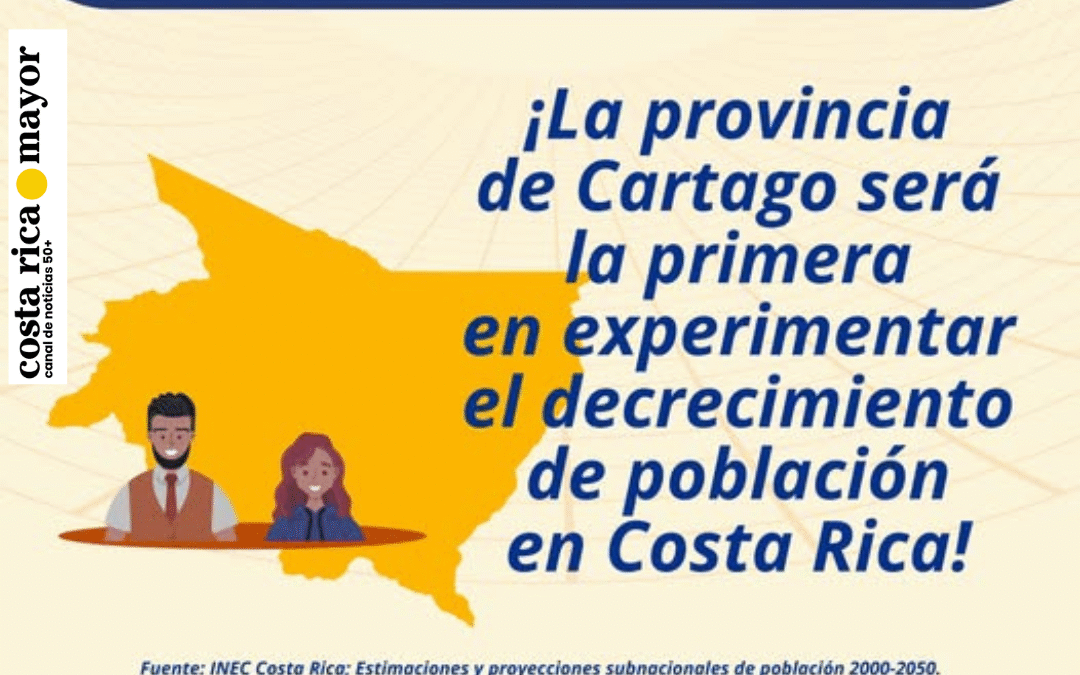 Cartago 2025 vs. 2029: Será primera provincia de Costa Rica en experimentar el declive poblacional