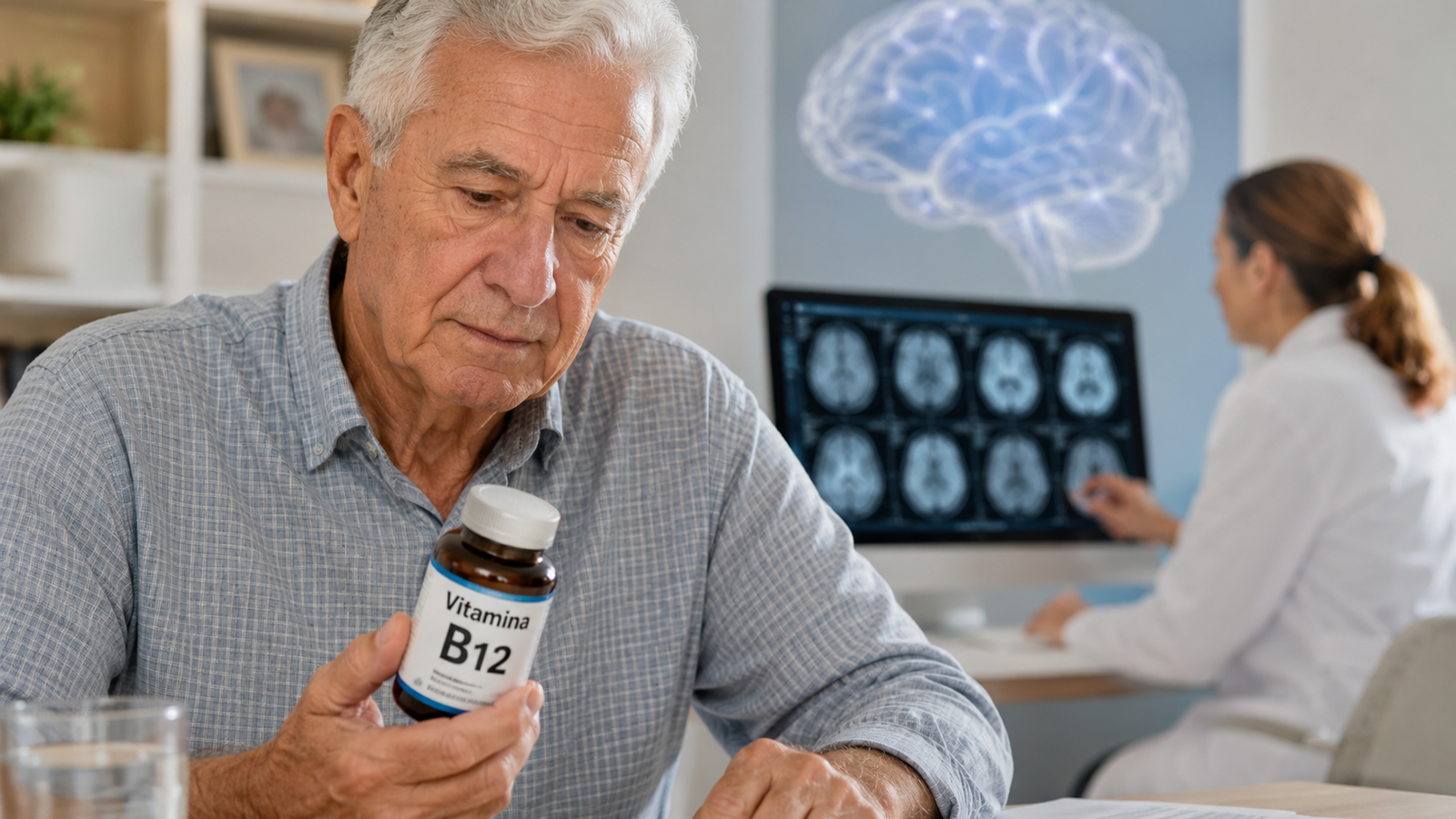 Vitamina B12 en adultos mayores: niveles “normales” podrían no proteger por completo el cerebro