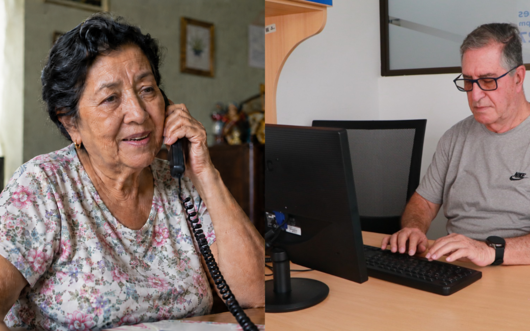 ¿Le pasa a usted o a alguien que quiere? En AGECO, personas mayores voluntarias atienden una línea que escucha, orienta y acompaña