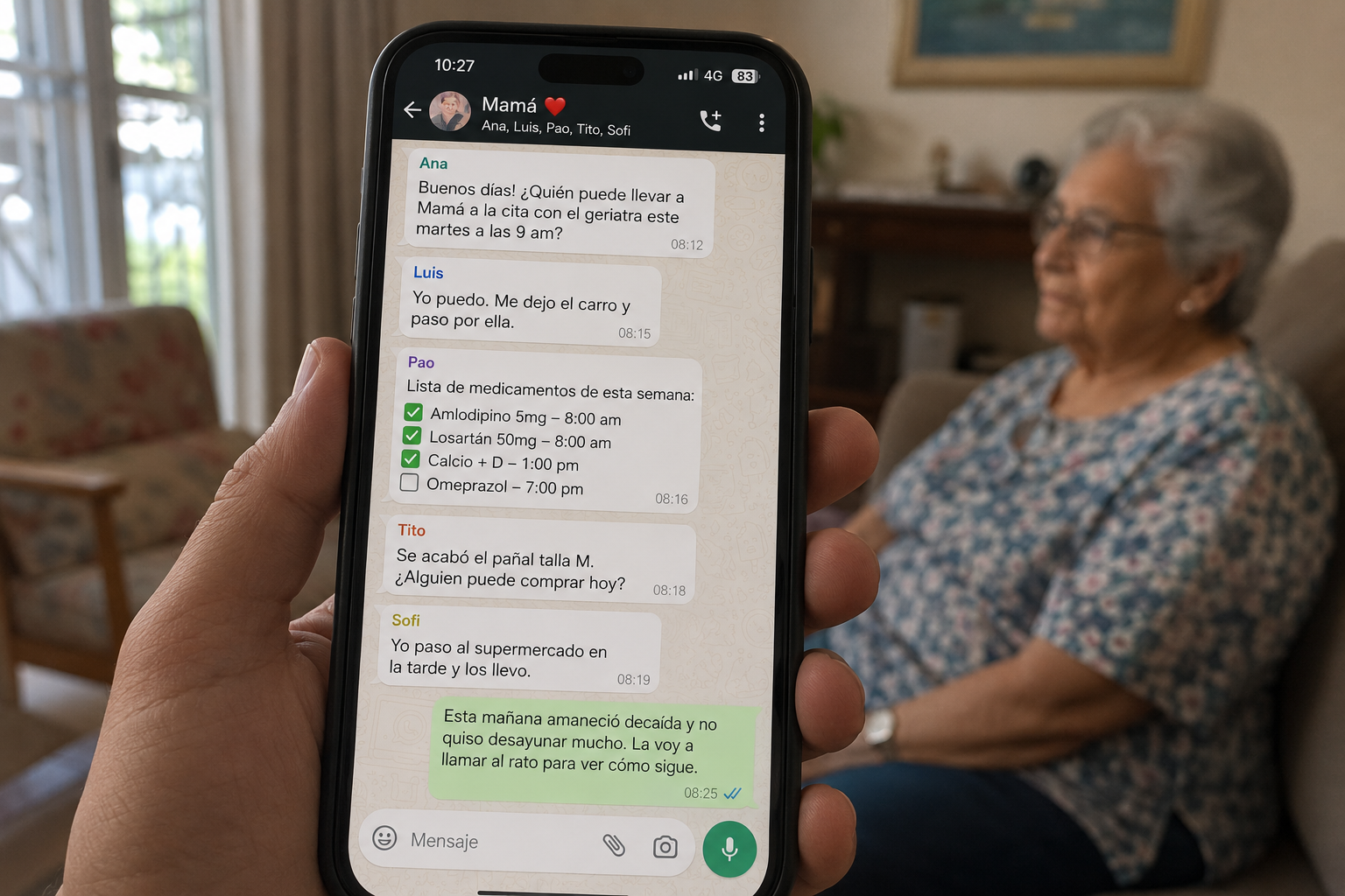 El grupo de WhatsApp de la familia: cómo usarlo bien para cuidar a su mamá o su papá