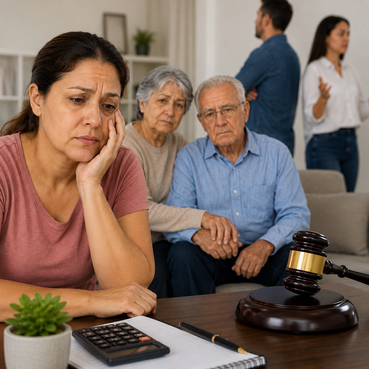 Cuido a mis padres y mis hermanos no ayudan: ¿puedo ponerles pensión?