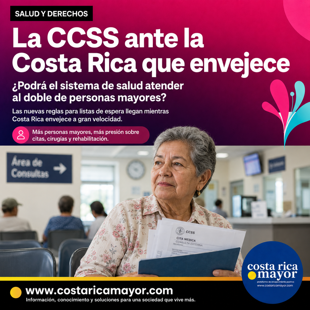 La CCSS ante la Costa Rica que envejece: ¿podrá el sistema de salud atender al doble de personas mayores?