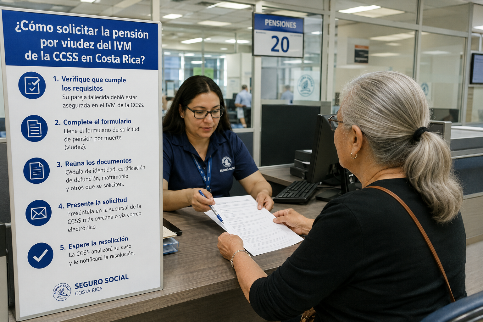 Su derecho hoy: cómo solicitar la pensión por viudez del IVM de la CCSS en Costa Rica