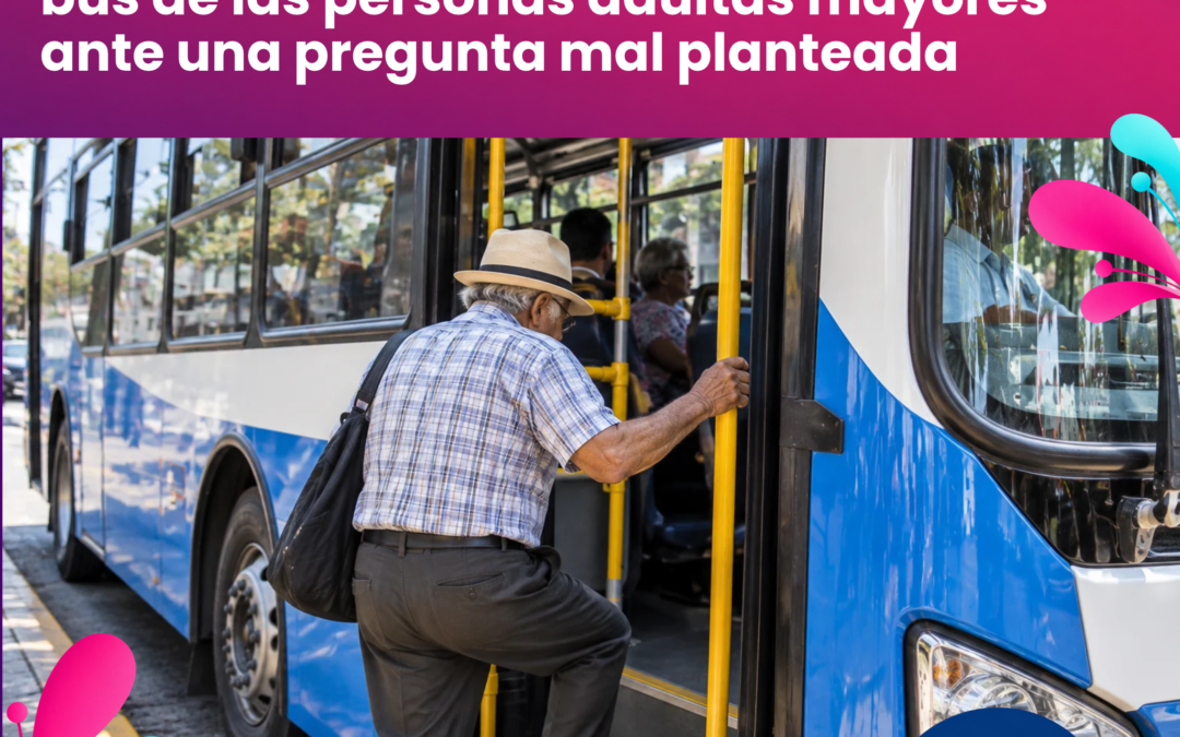 El pasaje gratis en bus de las personas mayores es un derecho, no un favor. Pero es un tema del que tenemos que hablar