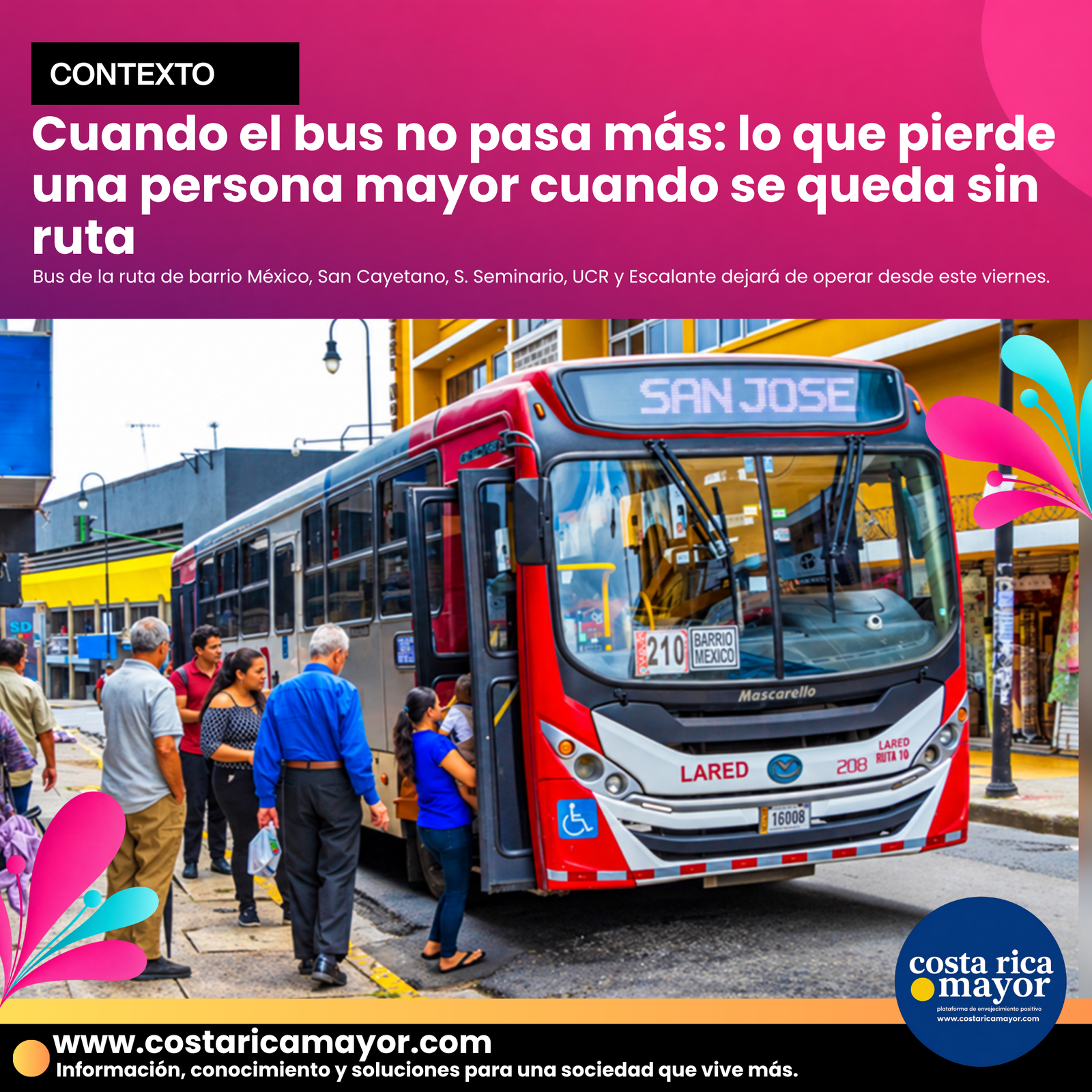 Cuando el bus no pasa más: lo que pierde una persona mayor cuando se queda sin ruta