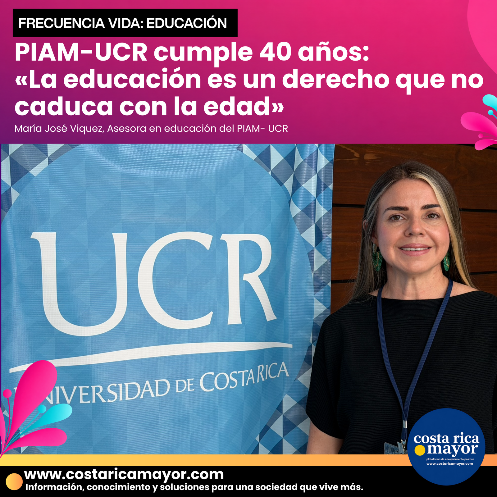 PIAM-UCR cumple 40 años: «La educación es un derecho que no caduca con la edad»
